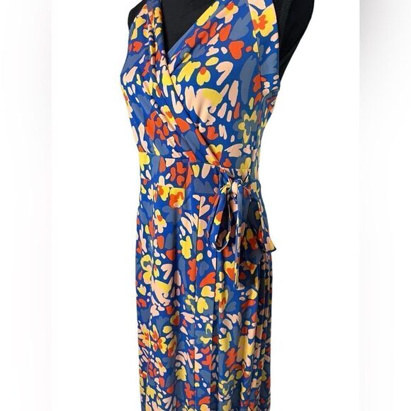 NWT 41 HAWTHORN FLORAL/TROPICAL FAUX WRAP MAXI DRESS WOMENS SIZE LARGE - Picture 7 of 13